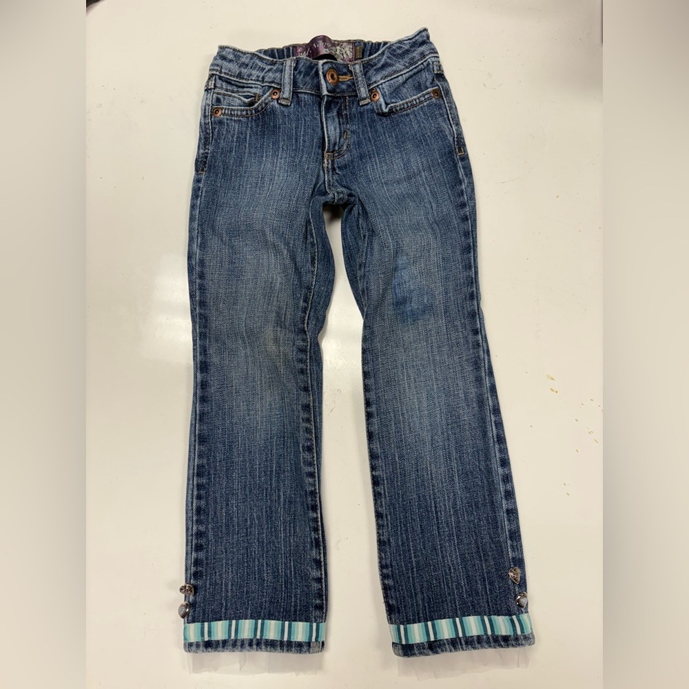 Classic & Embellished Blue Denim Jeans, children’s size 5